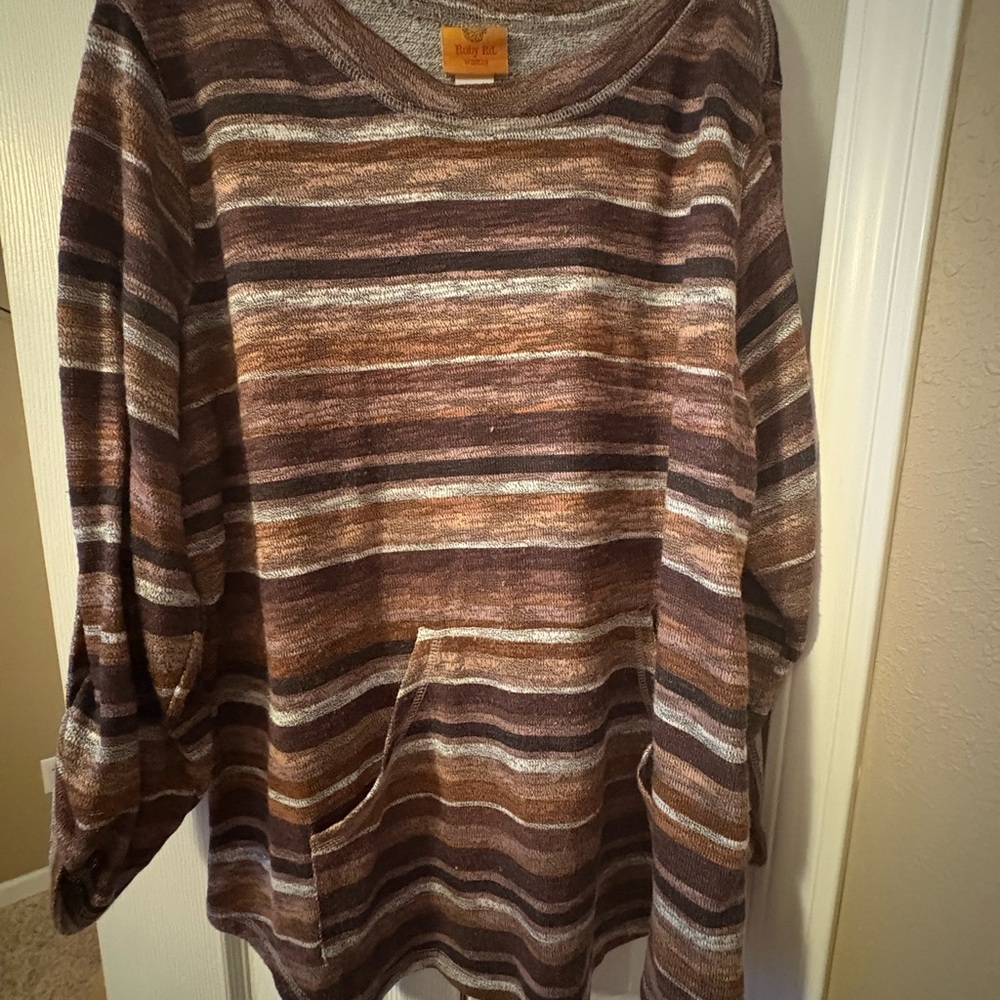 Ruby Rd. Women's Sweater in Brown and Tan